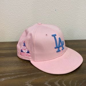 7 3/8 Pink/Baby Blue Dodgers 59fifty